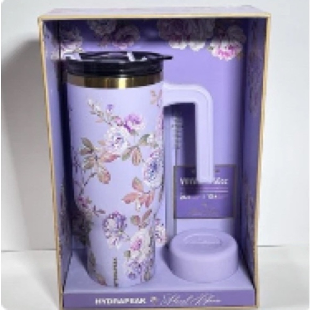 NWT Rare- Hydrapeak FLORAL BLOOM LIMITED EDITION Tumbler 40 oz Purple Floral